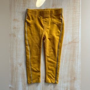 Garanimals Toddler Girls Silver Stripe Skinny Pants in Yellow - 2T